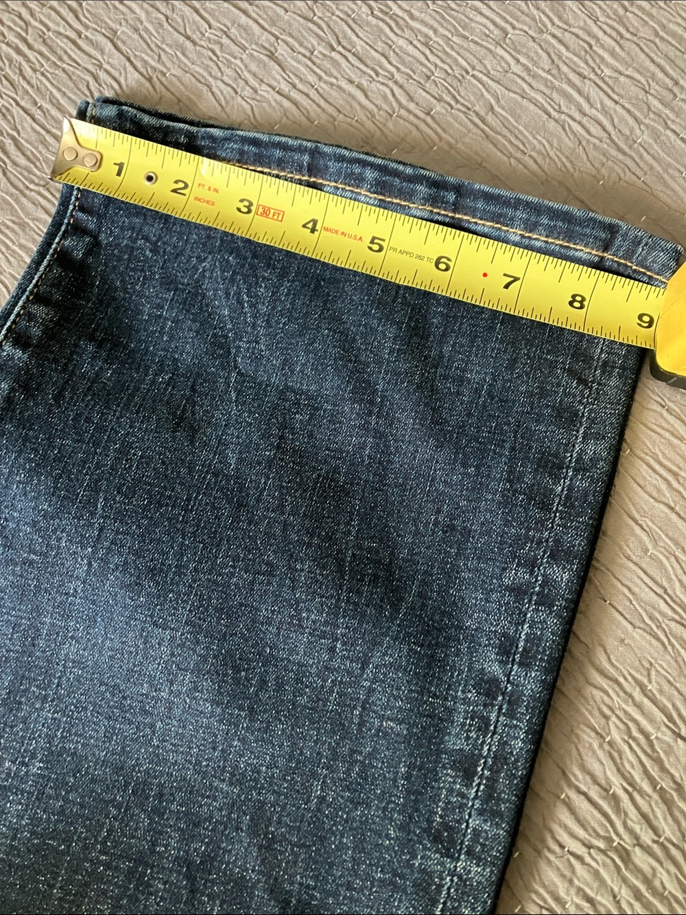 BKE. WAIST IS 14 1/2. INSEAM IS 33 INCHES. NO SIZE. Classic Blue Denim Jeans. - Picture 6 of 8